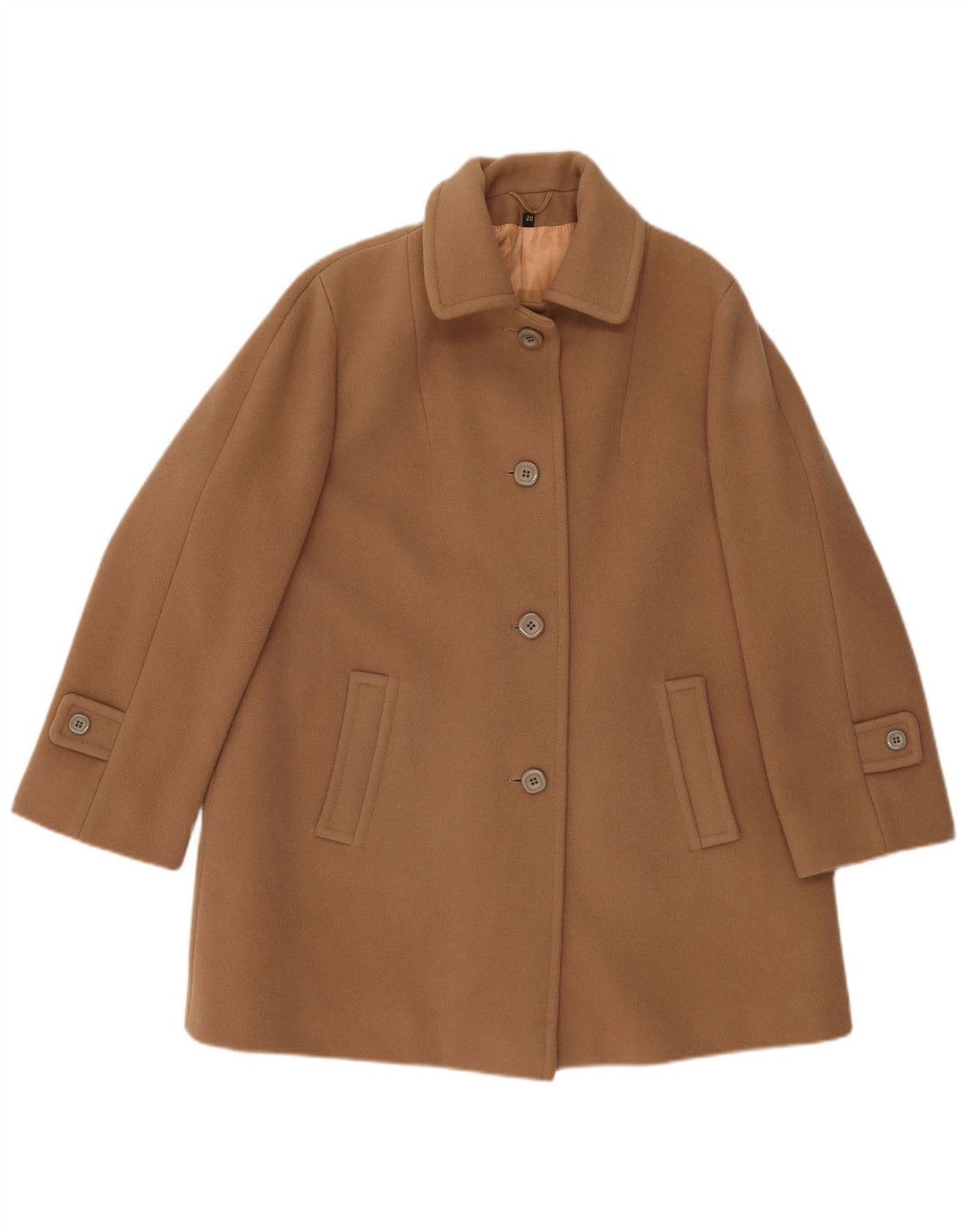 LAMPERT Palton pentru femei UK 20 2XL Maro Lână de miel