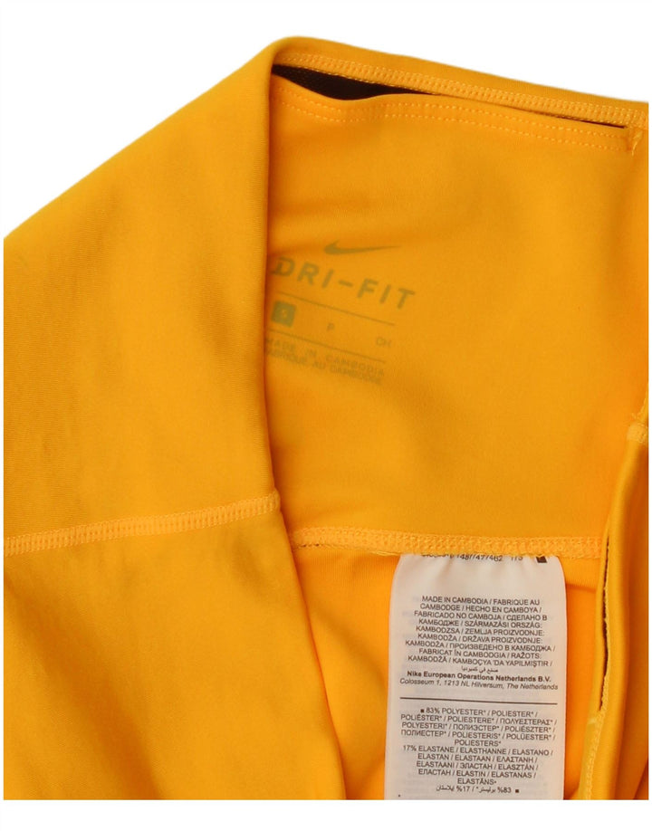 Leggings Dri Fit Nike pentru femei UK 8, poliester galben mic