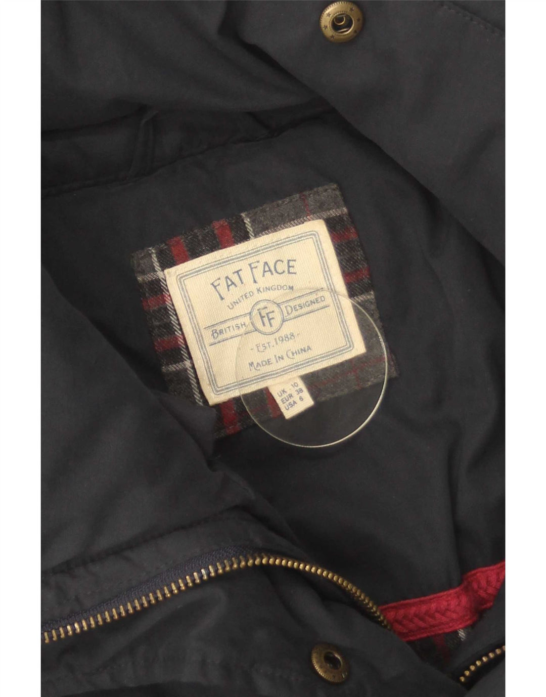 Jachetă căptușită pentru femei Fat Face UK 10 Small, bleumarin, poliester