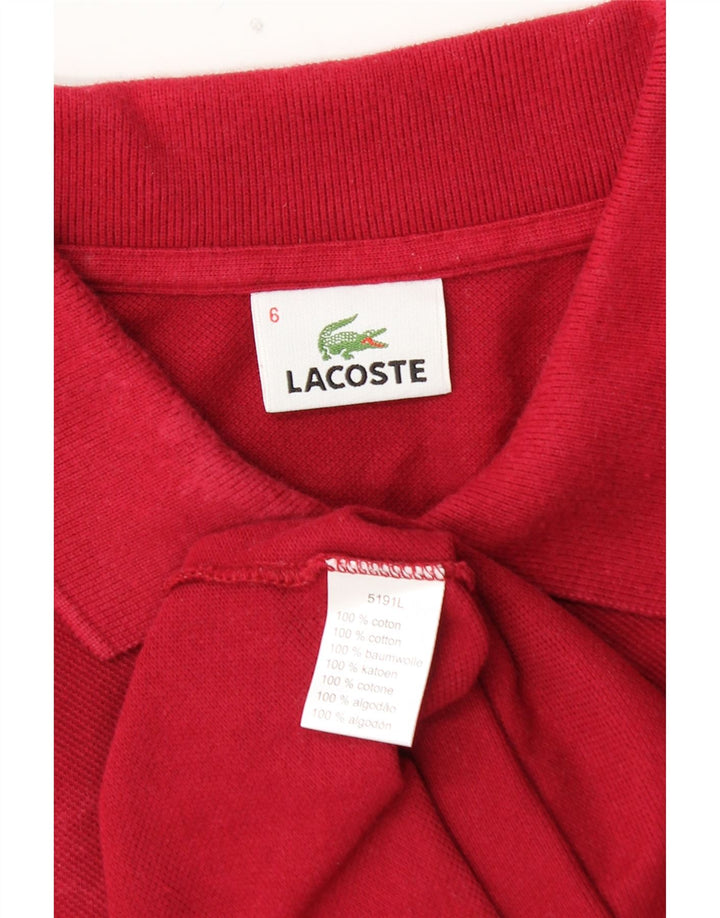 Tricou polo pentru bărbați LACOSTE Mărimea 6 XL Bumbac roșu