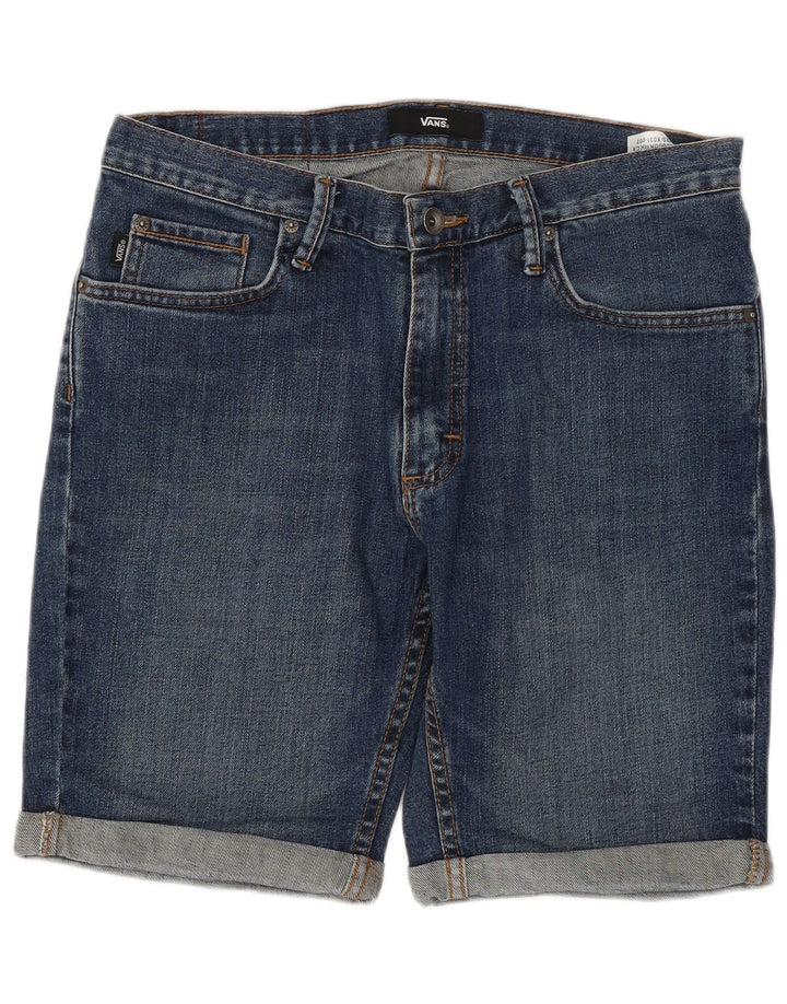 Pantaloni scurți din denim pentru bărbați VANS W30, bumbac, albastru bleumarin mediu