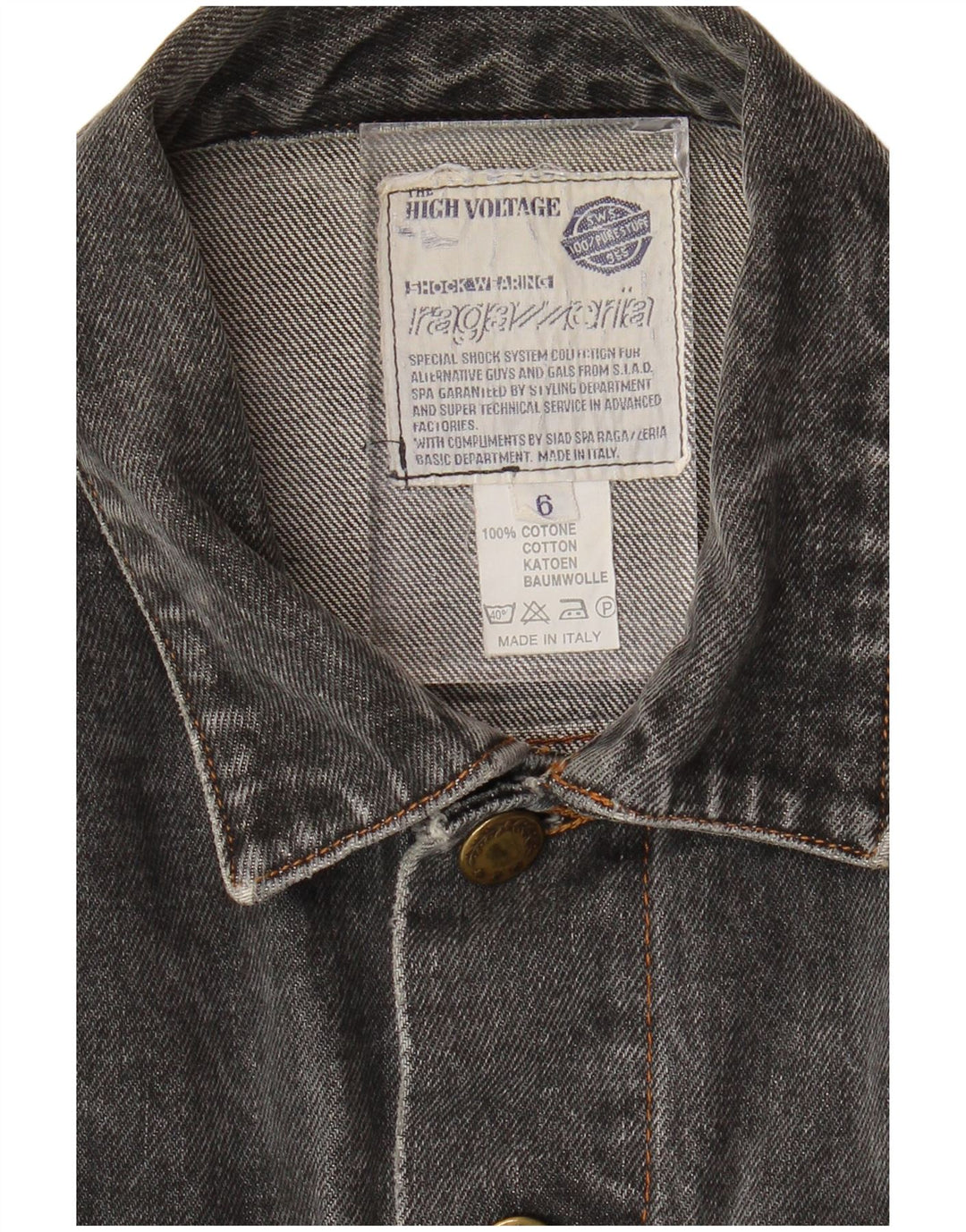 Jachetă de blugi pentru bărbați VINTAGE UK 38, bumbac gri mediu