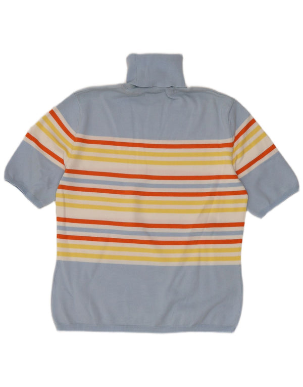 Pulover pentru damă Tommy Hilfiger cu gât rulat, cu dungi mari, albastre, UK 14