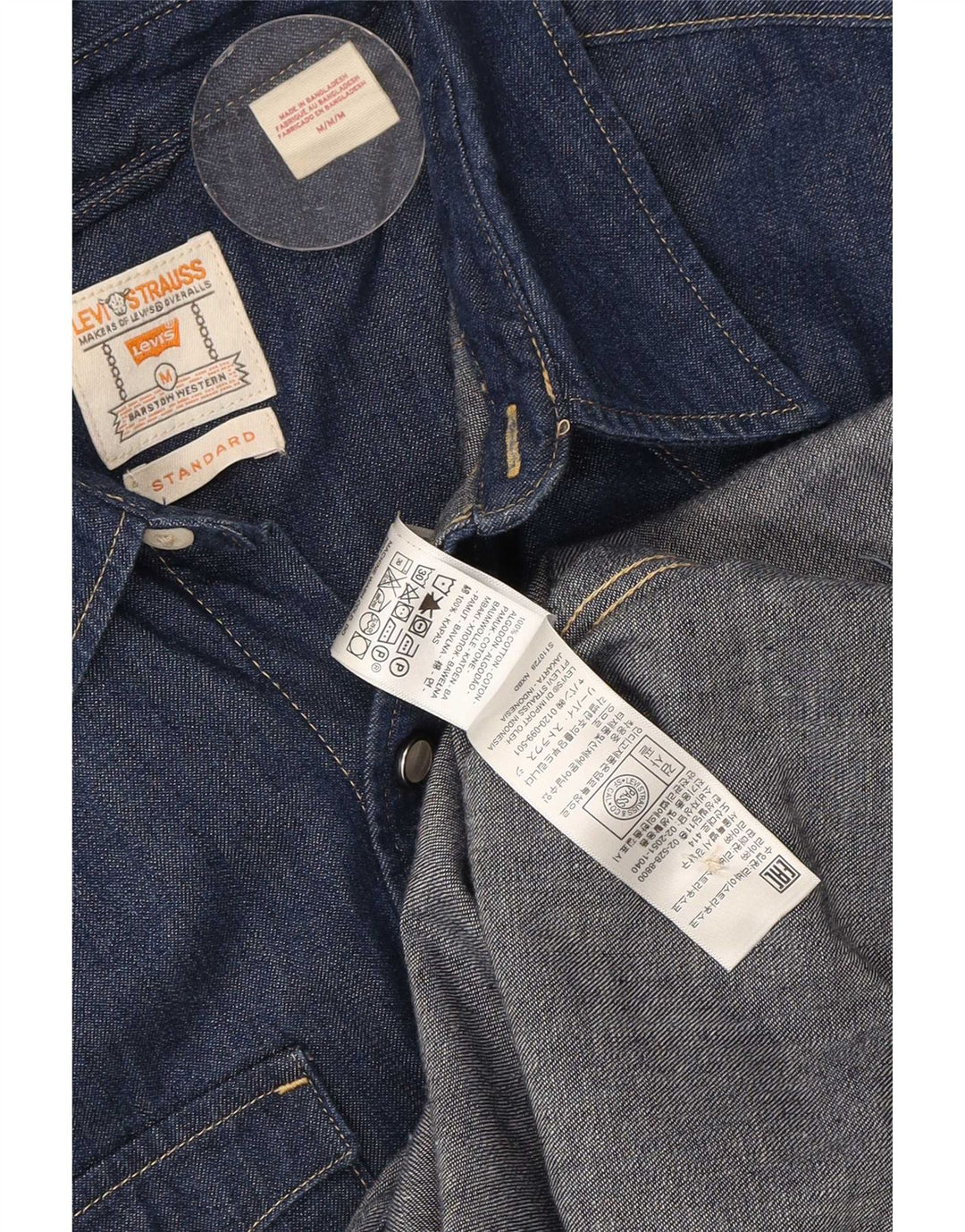 Cămașă de blugi pentru bărbați Levi's, bumbac mediu bleumarin