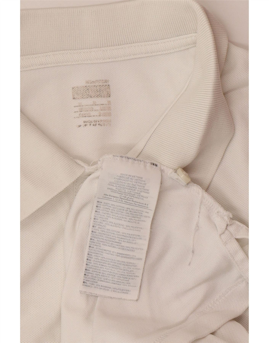 Tricou polo NIKE pentru bărbați, bumbac alb mediu