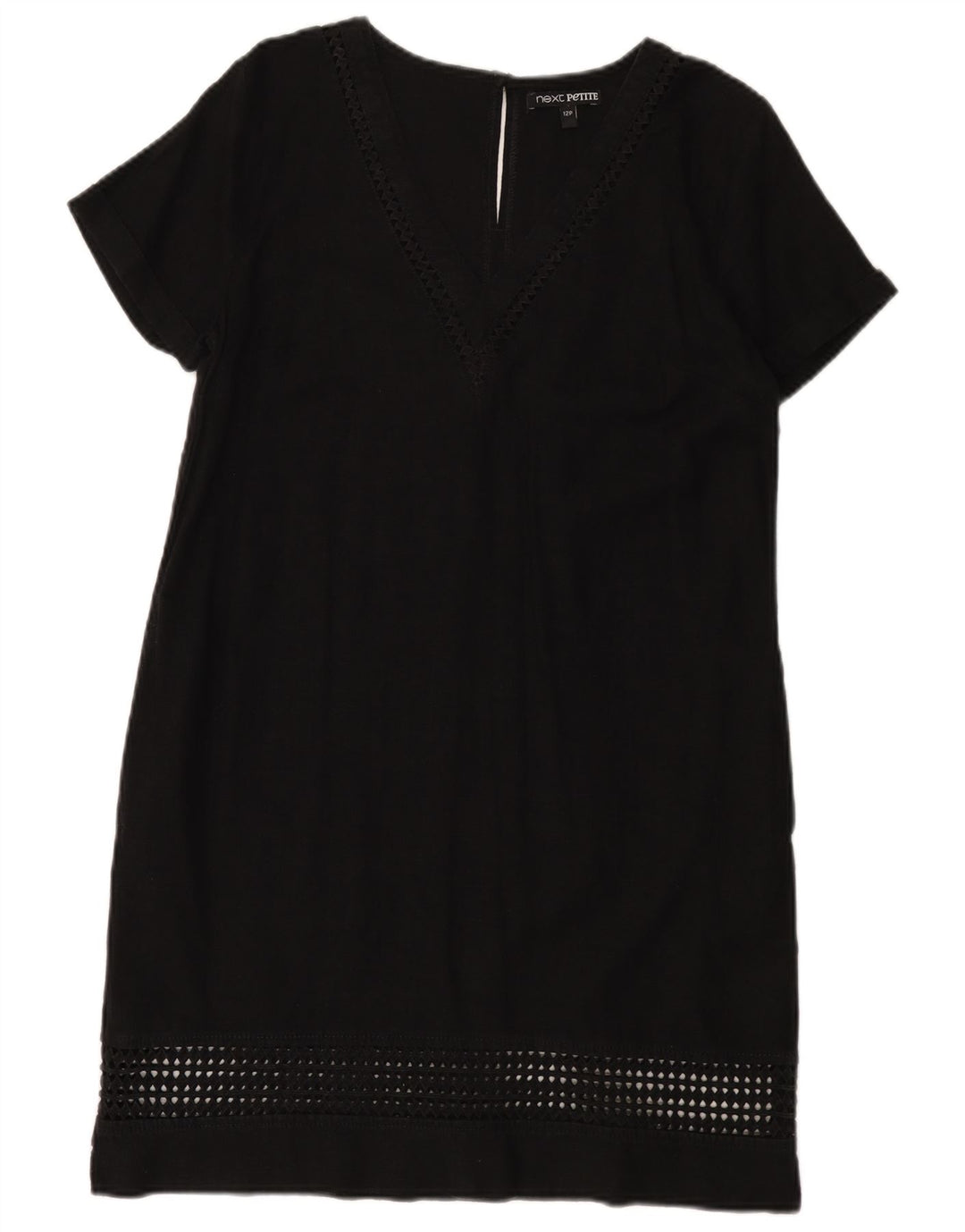 Următorul Rochie Schimbată Femei UK 12 Medium Black Linen
