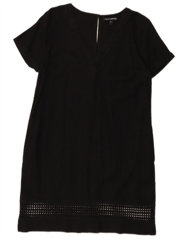 Următorul Rochie Schimbată Femei UK 12 Medium Black Linen