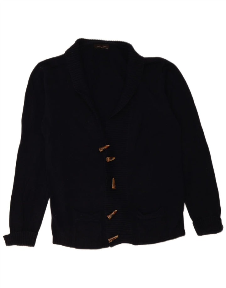 Pulover cardigan pentru bărbați Zara, mare, bleumarin, bumbac