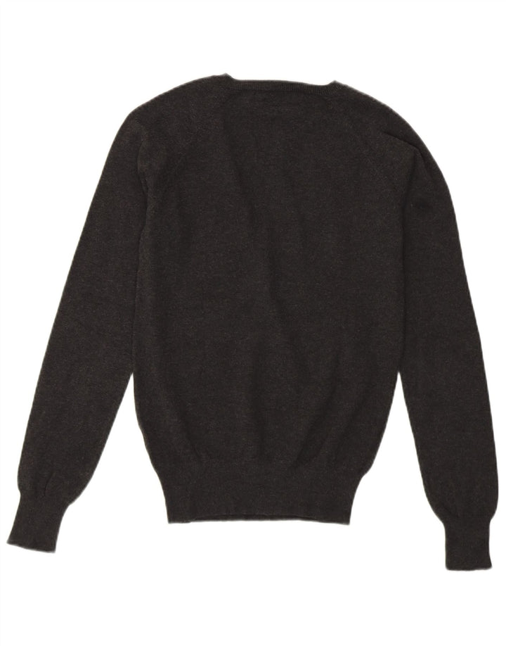 Pulover cu decolteu în V ZARA pentru femei UK 10 Mic gri