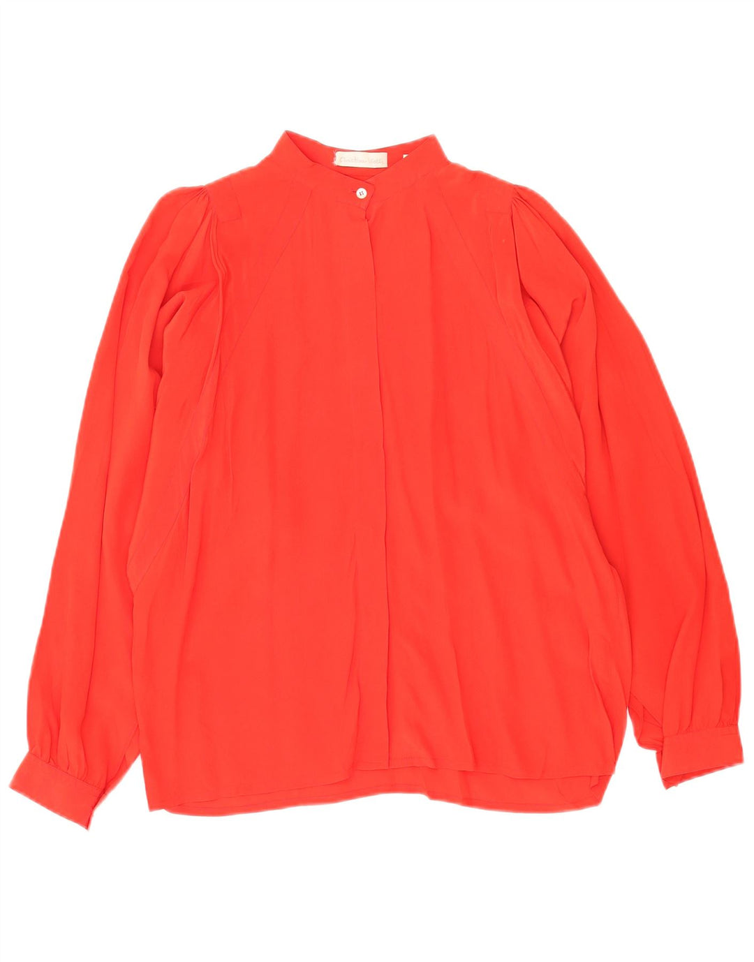 Bluză Cămașă Vintage Femei IT 44 Mătase Roșu Mediu