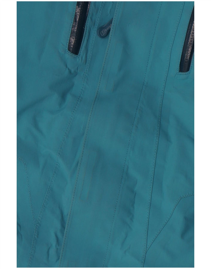 Jachetă de ploaie supradimensionată cu glugă pentru femei Berghaus UK 10 Small Blue Nylon
