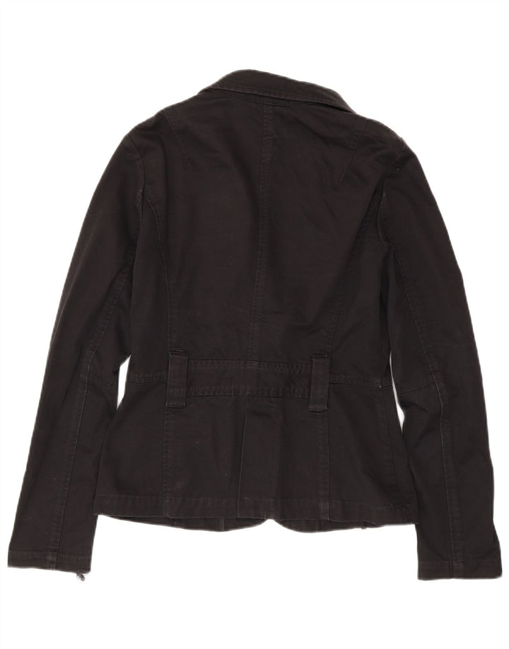 Blazer Armani Exchange pentru femei, cu 1 nasture, UK 12, bumbac mediu negru