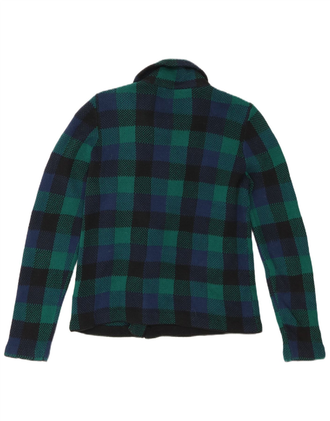 Pulover cardigan Chaps pentru femei UK 14, bumbac verde mediu check
