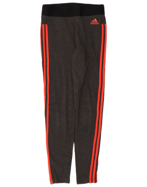 Leggings pentru femei Adidas UK 12/14, bumbac color bloc, gri mediu