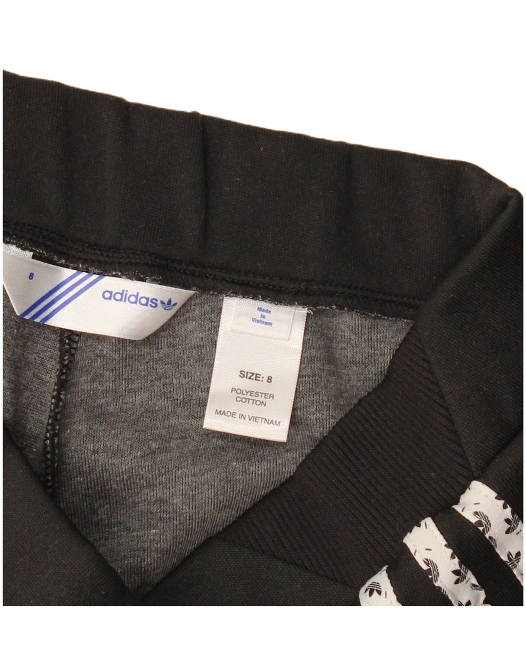 Pantaloni de trening cu grafic pentru femei Adidas UK 8 Poliester negru mic