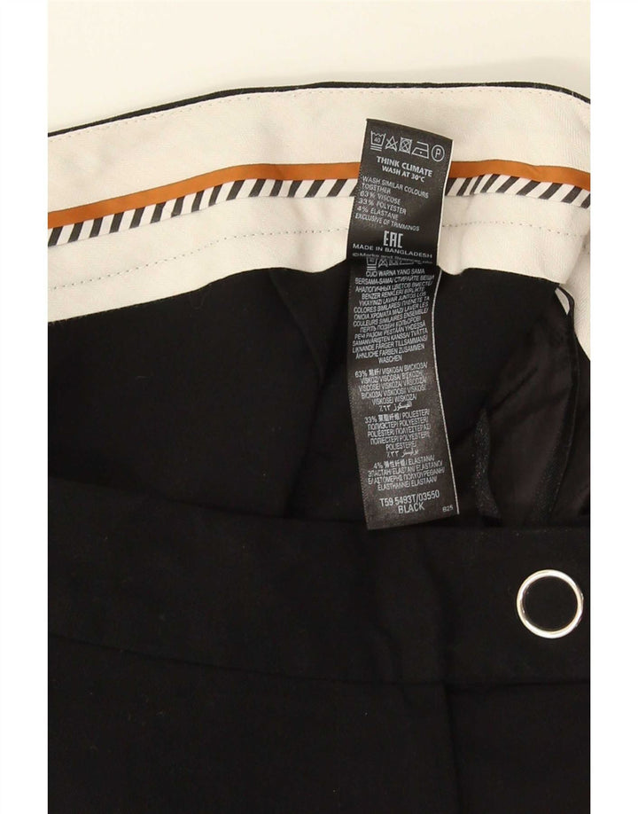 Pantaloni de costum drepți pentru femei Marks & Spencer UK 12 Medium L32 L32 Negru