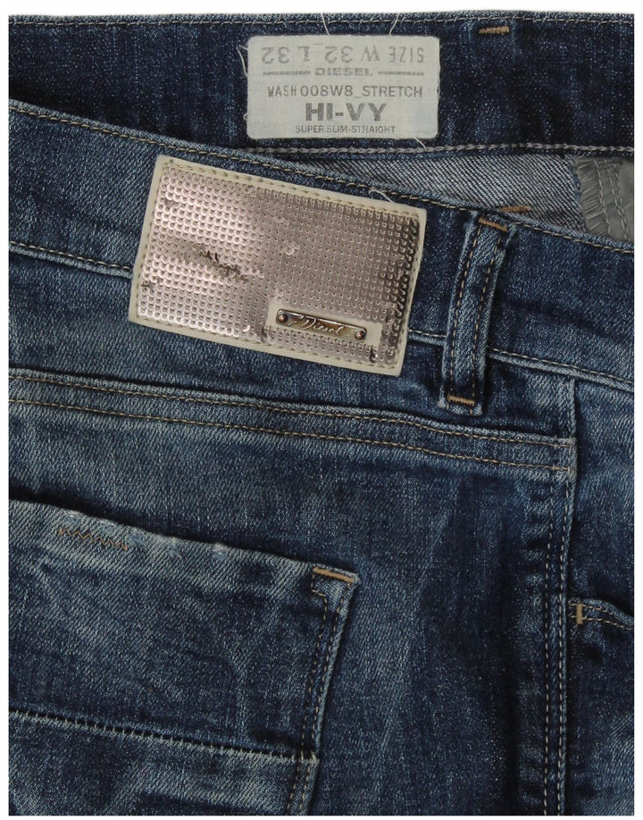 DIESEL Blugi drepti super subțiri HI-VY pentru femei W32 L29 albastru