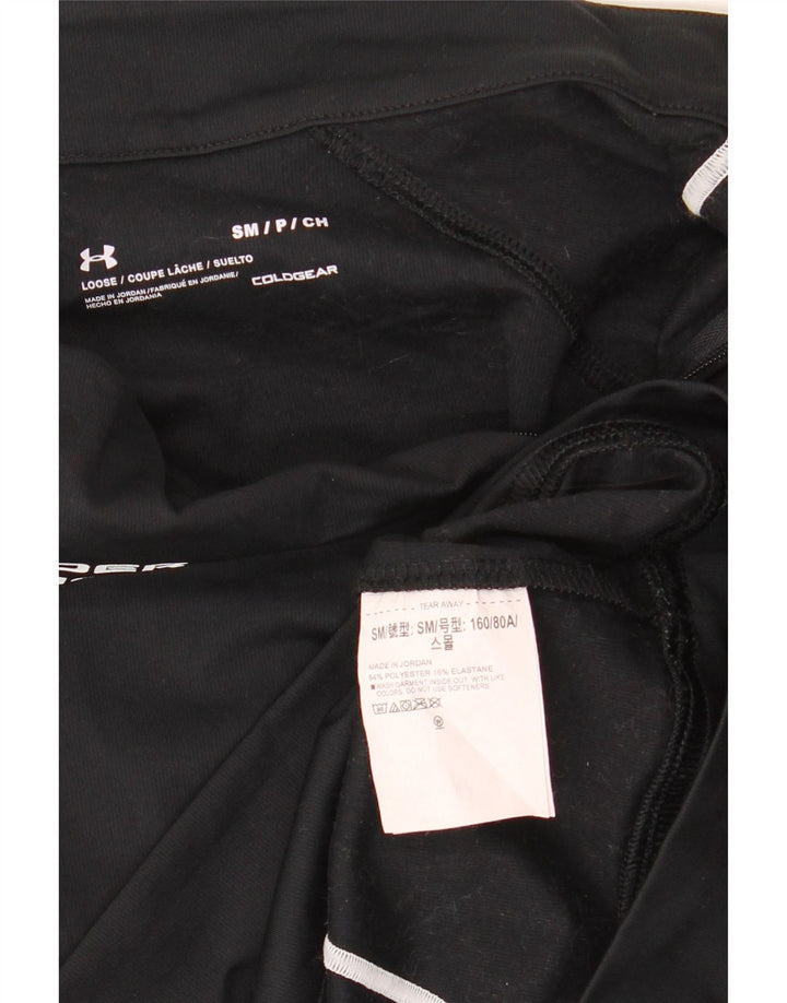 UNDER ARMOUR Cold Gear Crop Hanorac Jumper UK 10 Mic Negru