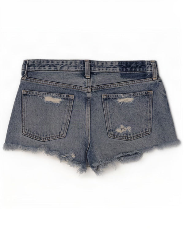 Pantaloni scurți Abercrombie & Fitch pentru femei Super Low Denim US 6 Medium W30 Blue
