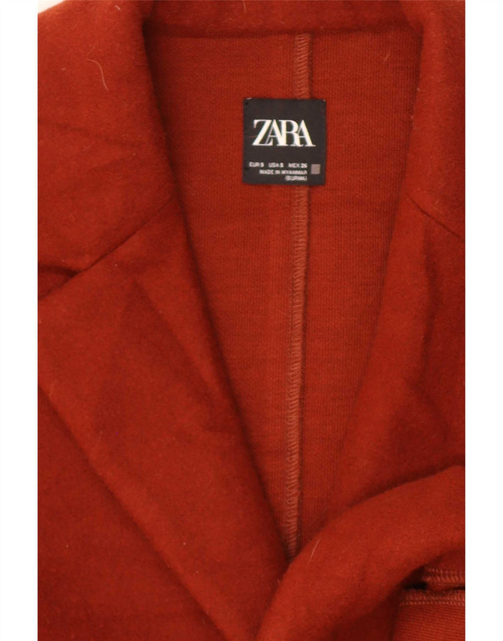 Pardesiu pentru femei Zara UK 10 mic bumbac maro
