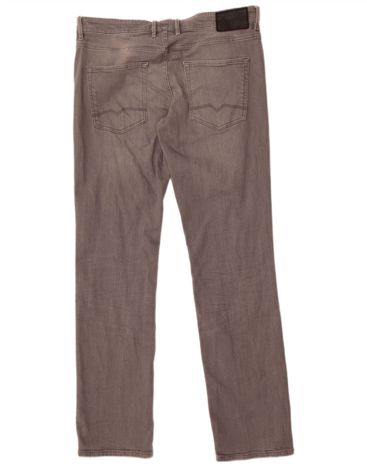 Blugi drepti pentru bărbați Hugo Boss Regular Fit W36 L34 bumbac gri