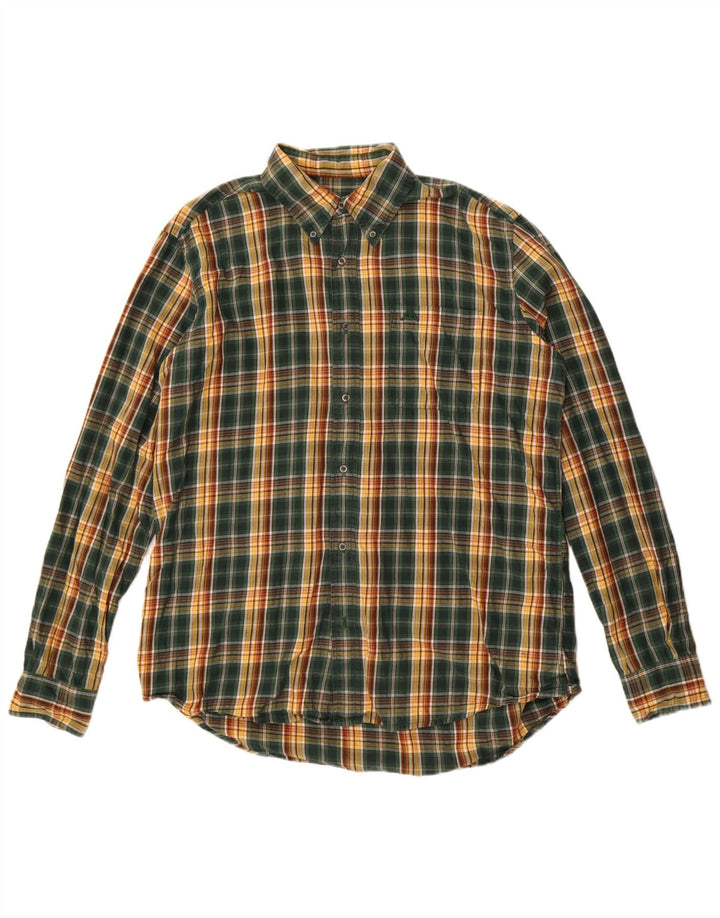 Cămașă de flanel pentru bărbați Kappa XL, bumbac verde check