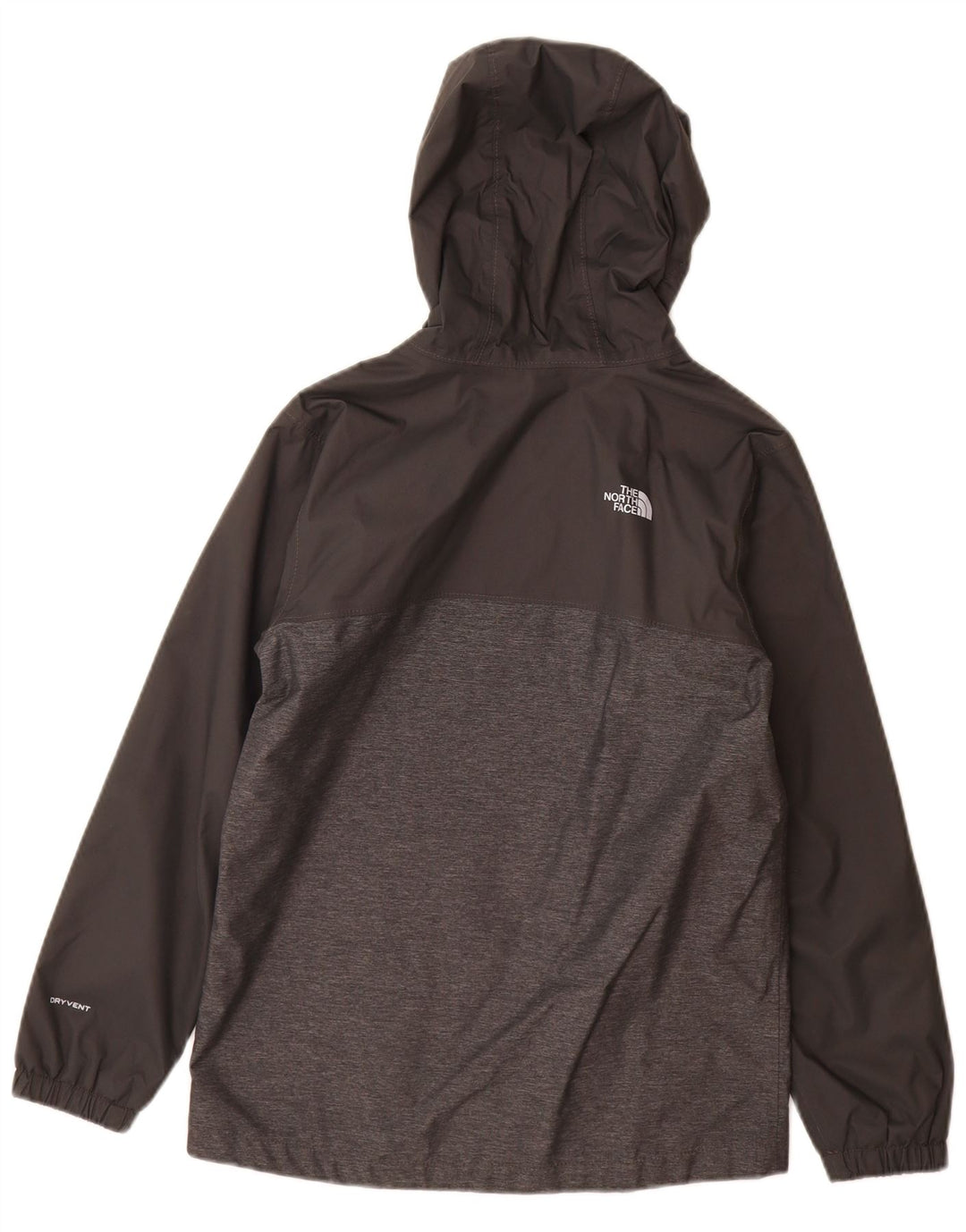 Jachetă de ploaie cu glugă The North Face pentru băieți 9-10 ani, gri mediu, color block