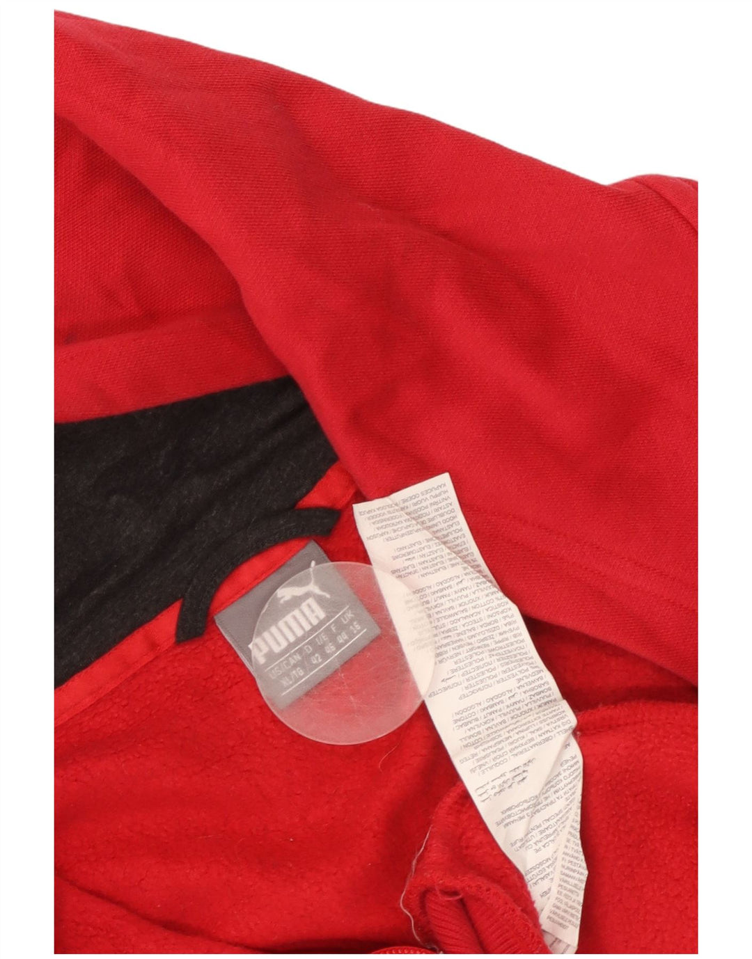 Pulover PUMA pentru femei, cu fermoar, UK 16, mare, roșu, bumbac