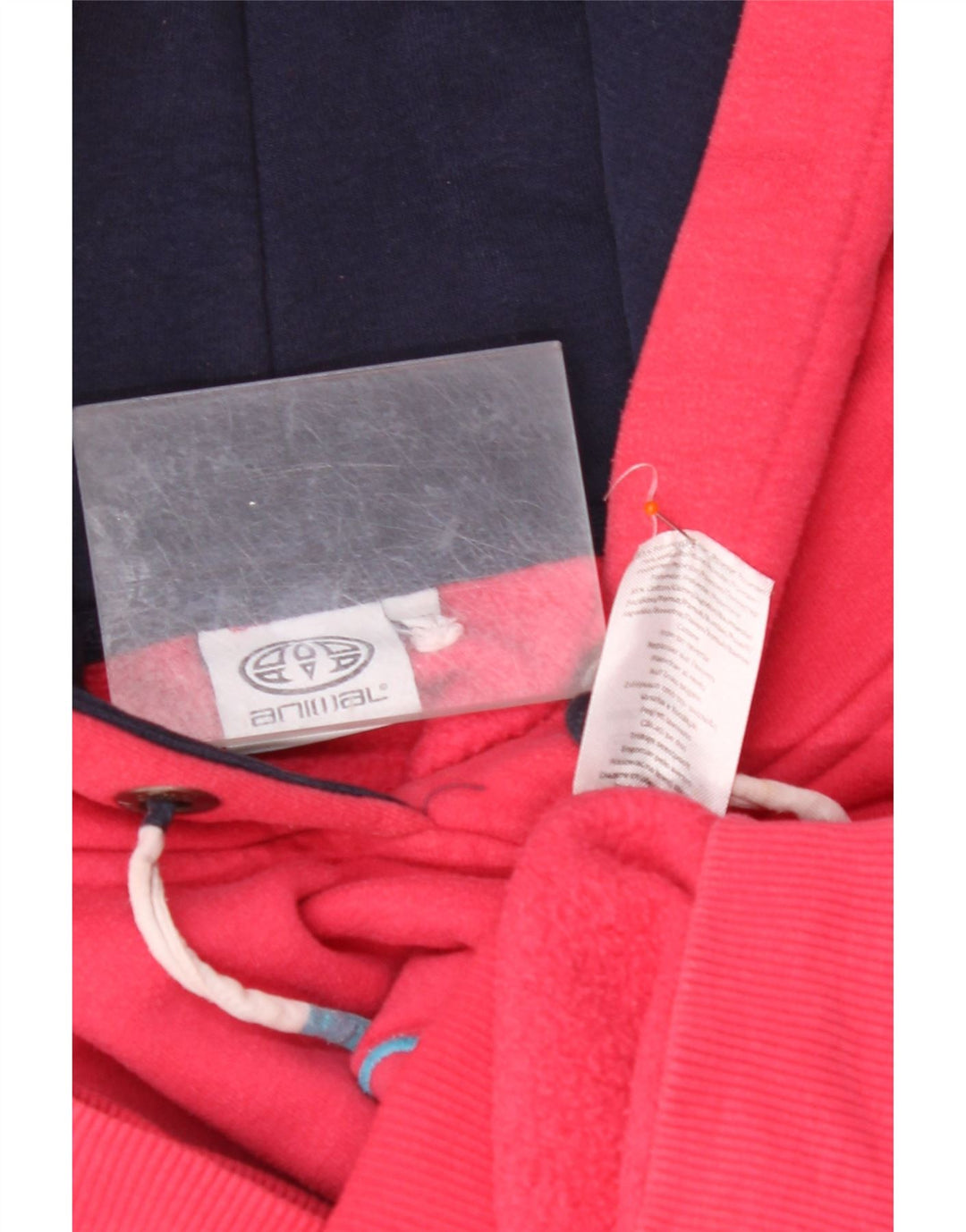 ANIMAL Pulover cu glugă cu grafic pentru femei UK 16, mare, roz, bumbac