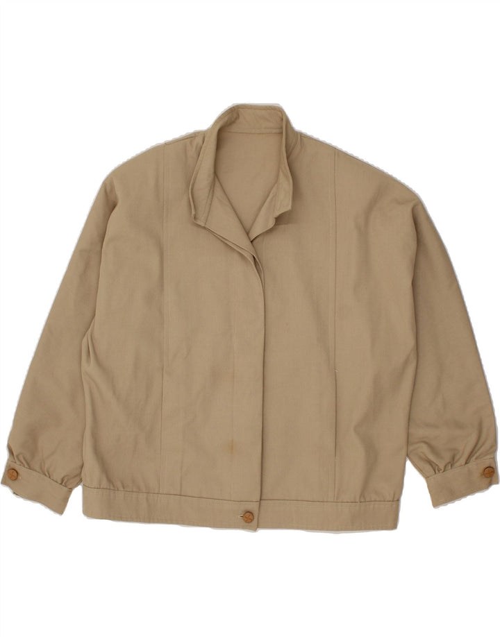 VINTAGE Womens Bomber Jacket UK 18 XL Beige Vintage Vintage and Second-Hand Vintage from Messina Hembry 