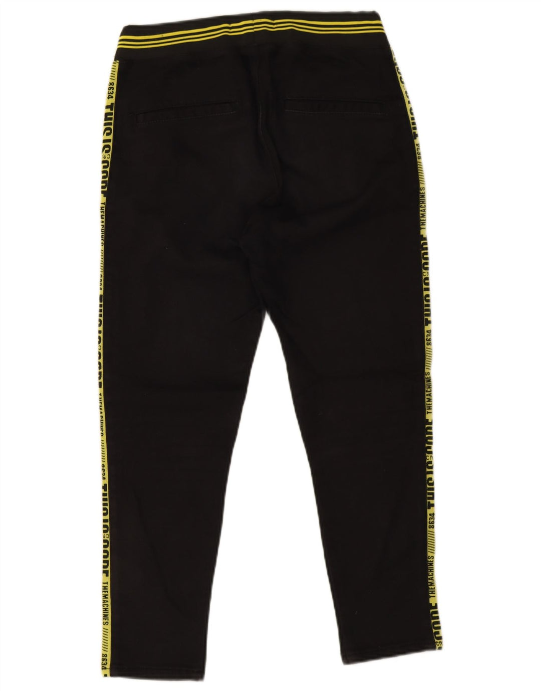 Pantaloni de trening grafic pentru bărbați Zara, poliester negru mic