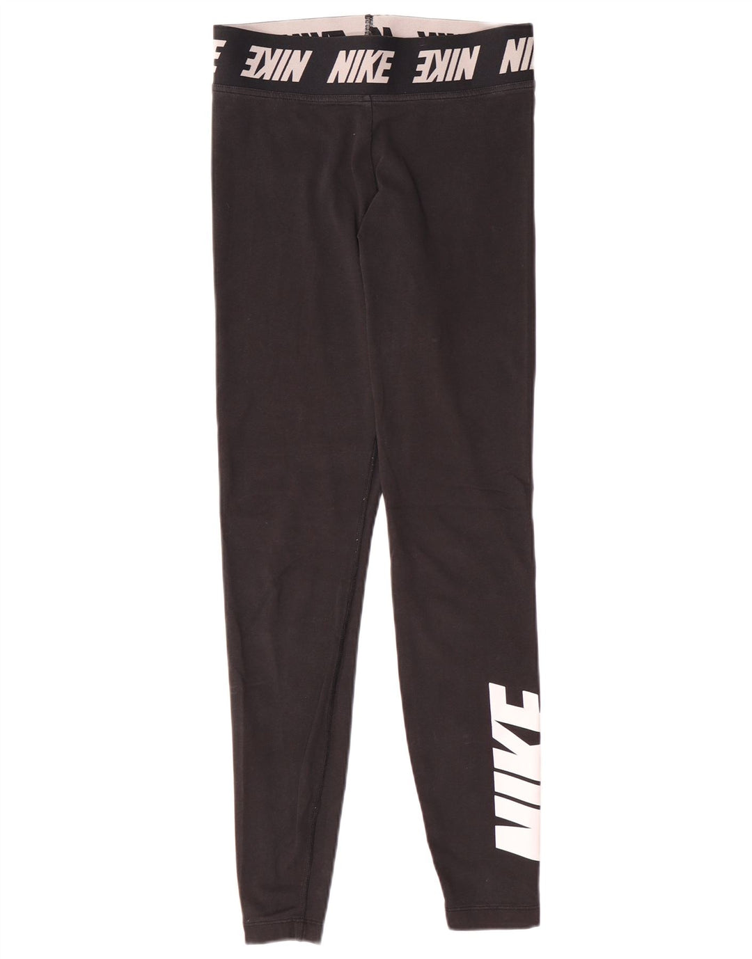 Leggings grafic NIKE pentru femei UK 12, bumbac mediu negru