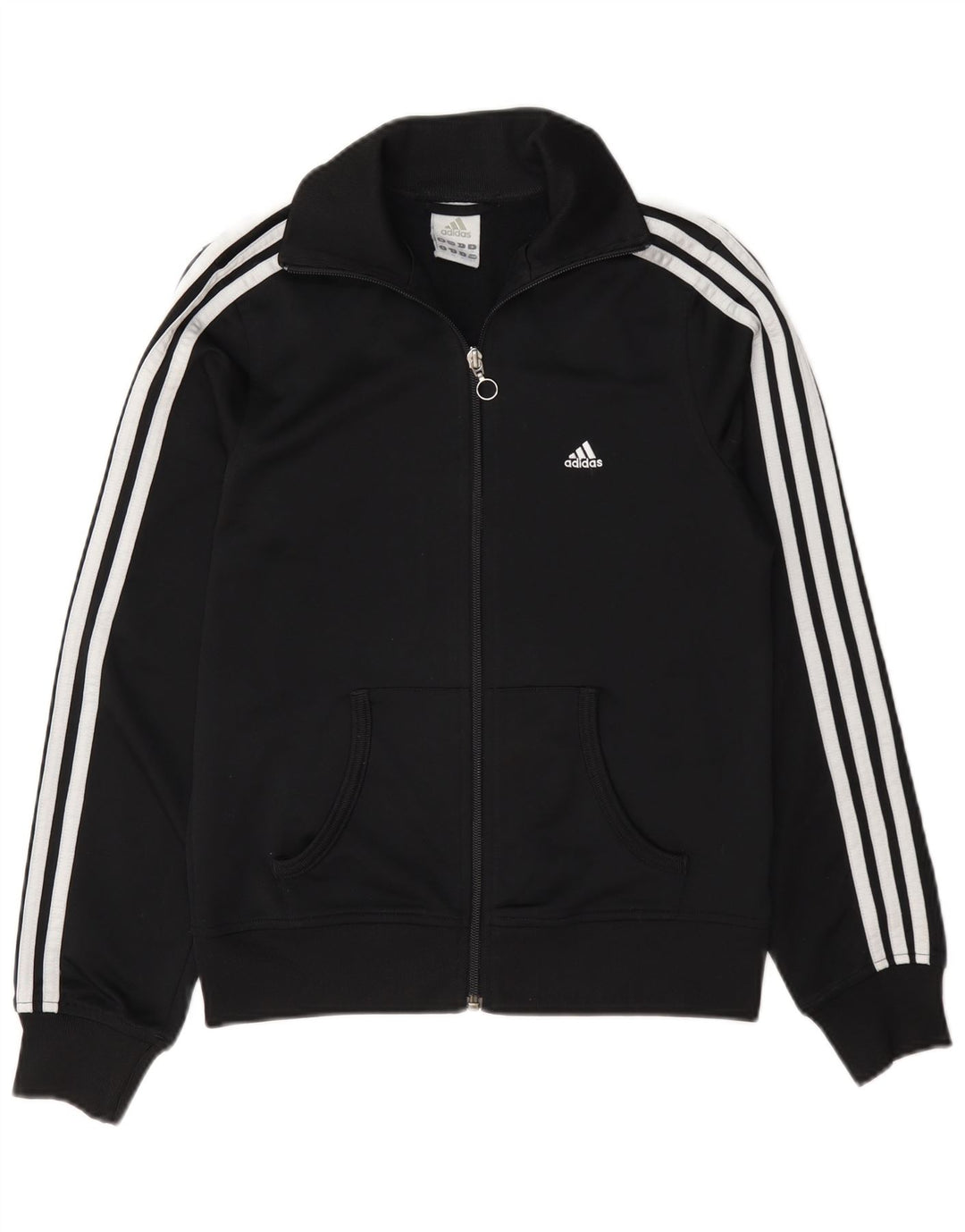 Jachetă de trening pentru femei Adidas UK 10 Poliester negru mic