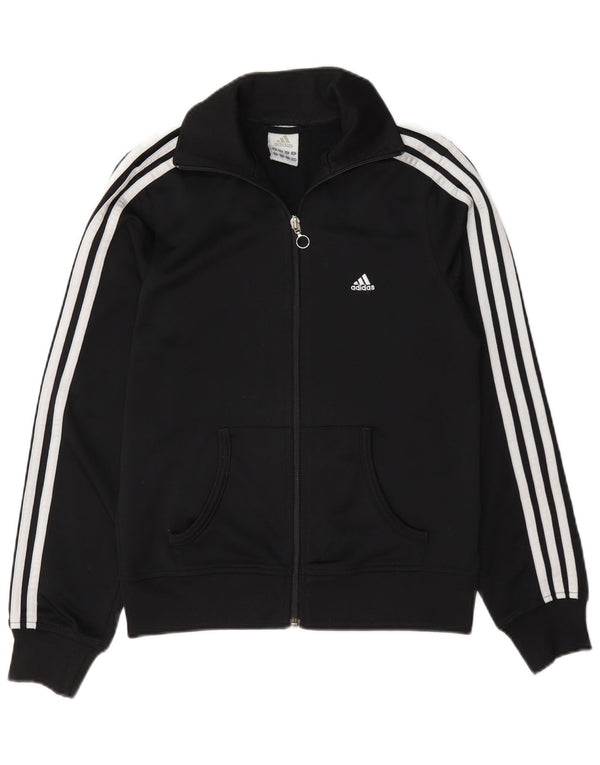 Jachetă de trening pentru femei Adidas UK 10 Poliester negru mic