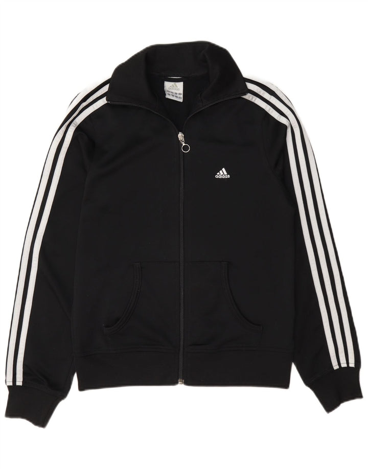 Jachetă de trening pentru femei Adidas UK 10 Poliester negru mic