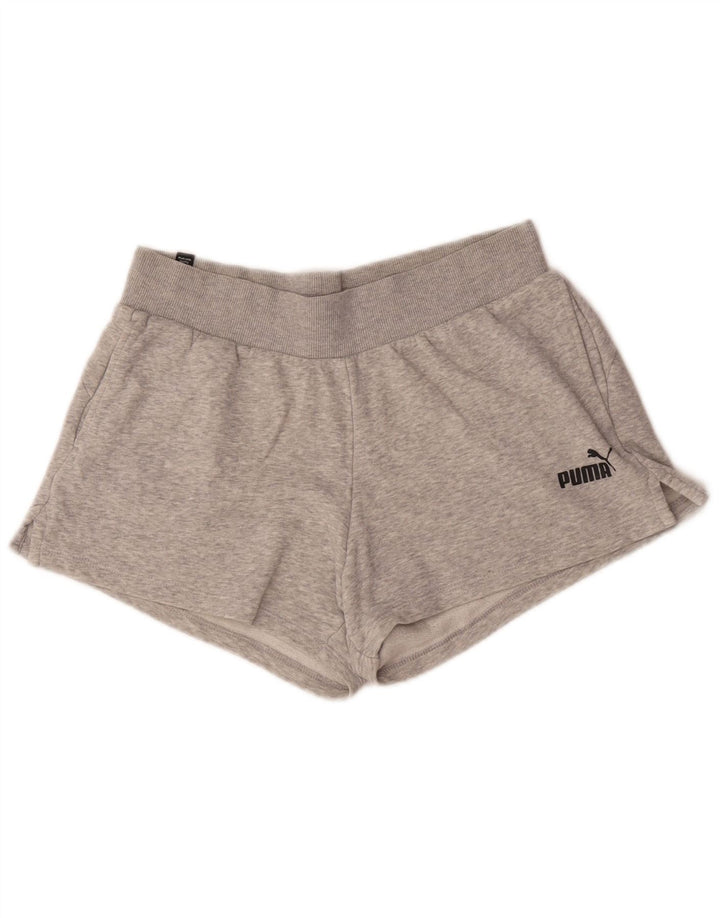 Pantaloni scurti sport Puma pentru femei UK 14, bumbac gri mediu