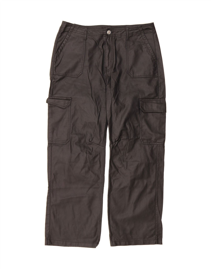 DENIM & CO Womens Straight Cargo Trousers W32 L29 Black Cotton Vintage Denim & Co and Second-Hand Denim & Co from Messina Hembry 