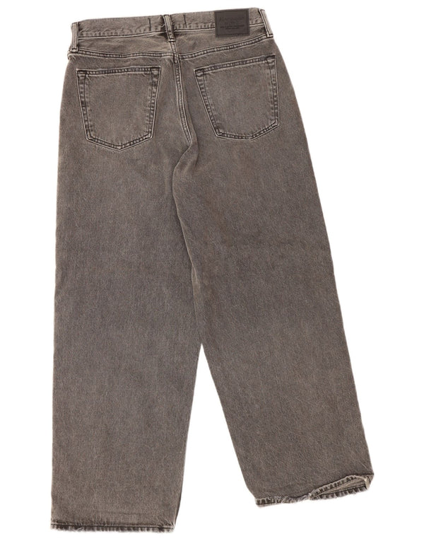 Abercrombie & Fitch Womens Baggy Loose Jeans W31 L30 Grey Cotton