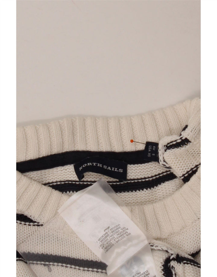 NORTH SAILS Pulover cu decolteu rotund pentru femei UK 14 Medium White Striped