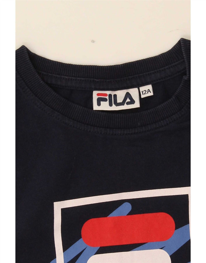 Tricou Grafic Fila Baieti Top 11-12 Ani Bleumarin