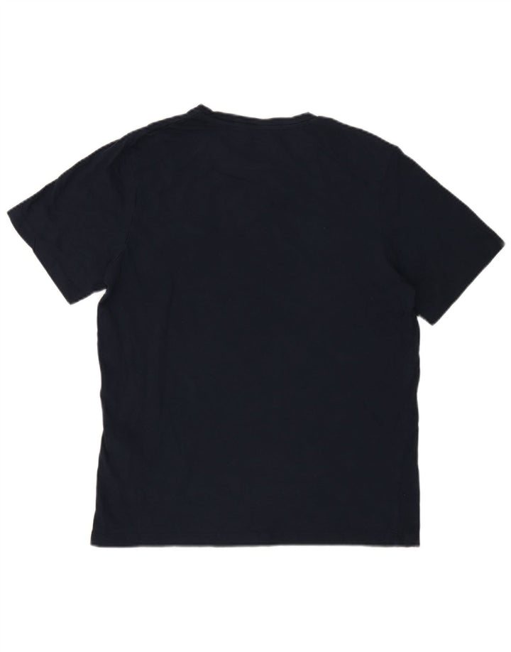 Tricou grafic Jack & Jones pentru bărbați Top mediu din bumbac bleumarin