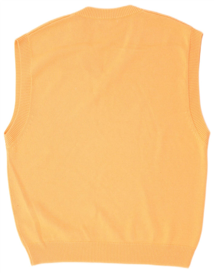Zara Barbati Vesta Tank Top XL Portocaliu Bumbac