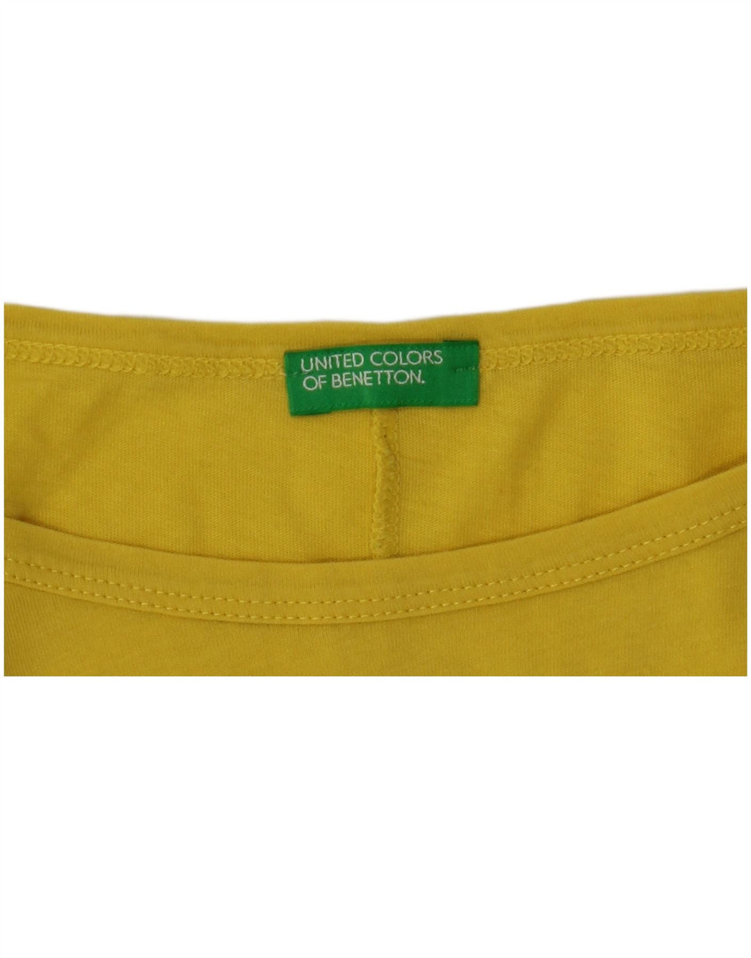 Bluză cu grafică pentru femei BENETTON UK 16 Large Yellow