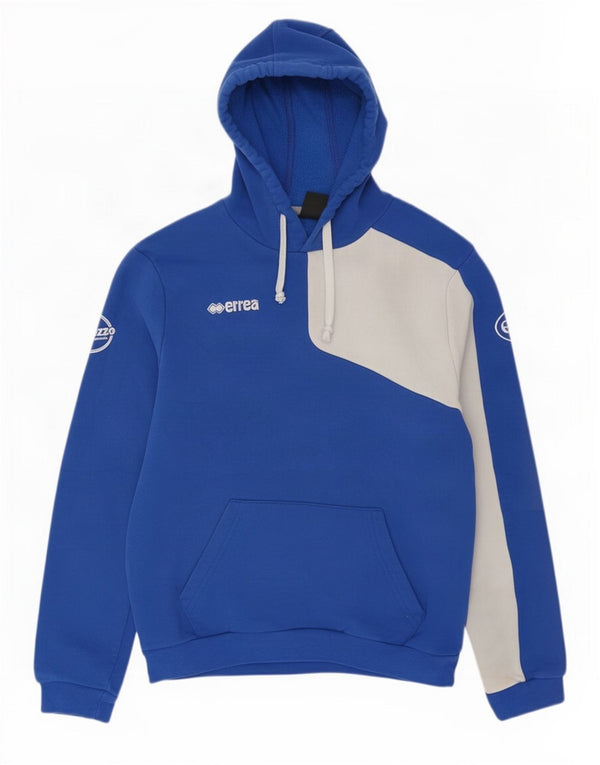 Pulover cu glugă grafic pentru bărbați Errea XS, albastru, bumbac color bloc