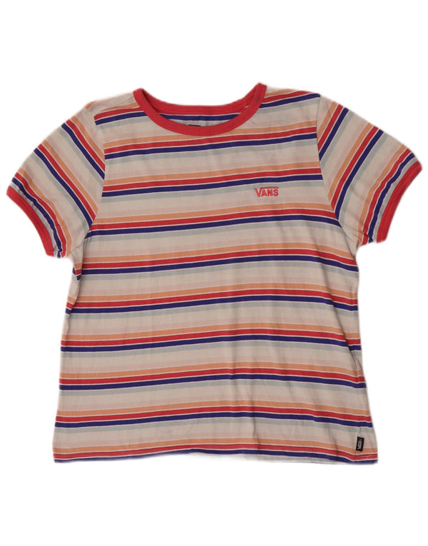 Tricou pentru femei Vans UK 14 mare, bumbac cu dungi multicolore