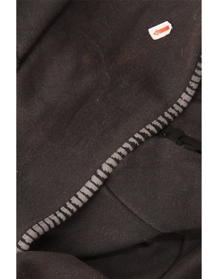 Pulover ADIDAS pentru bărbați, cu fermoar, bumbac mediu negru