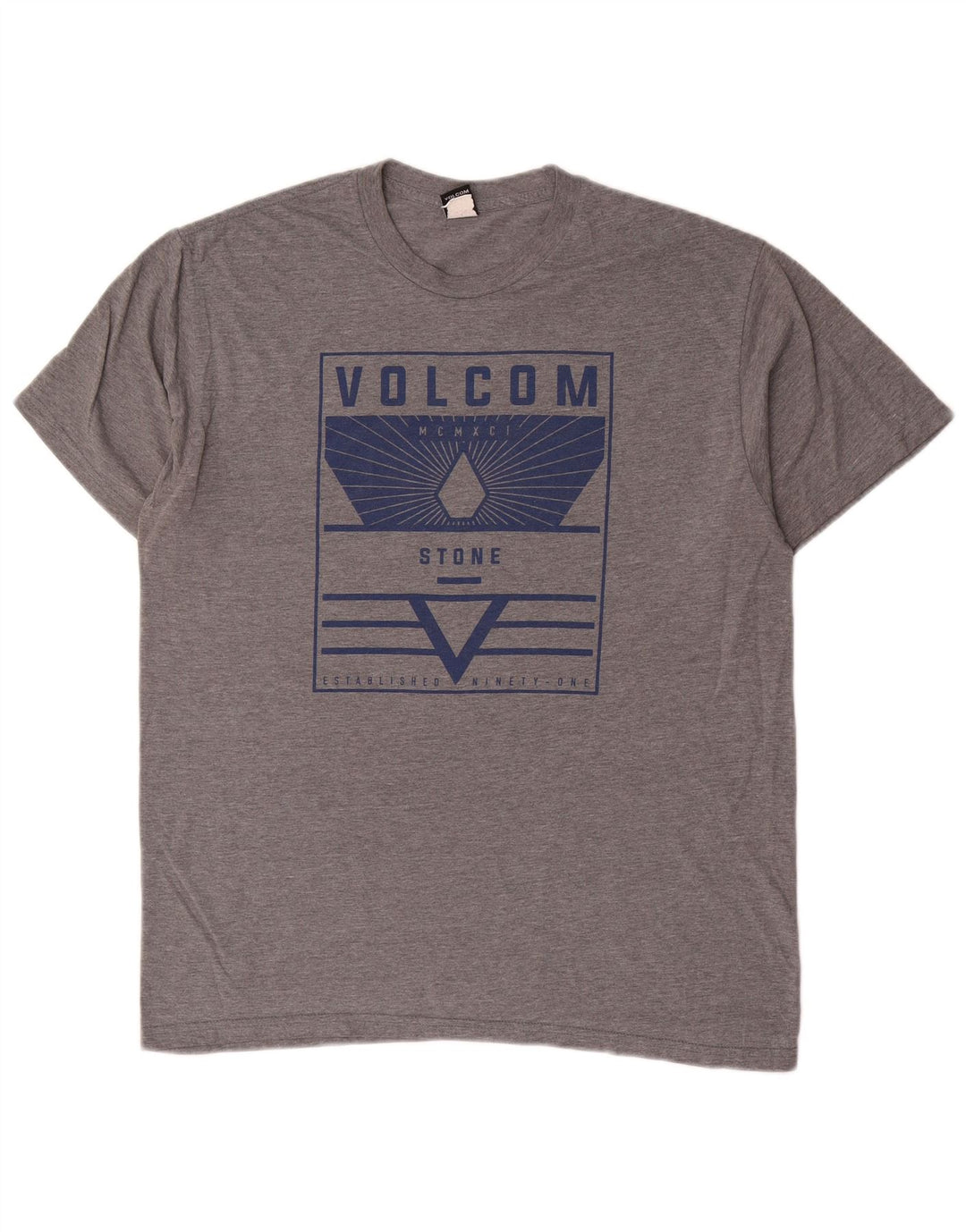 Tricou grafic pentru bărbați Volcom Top mare bumbac gri