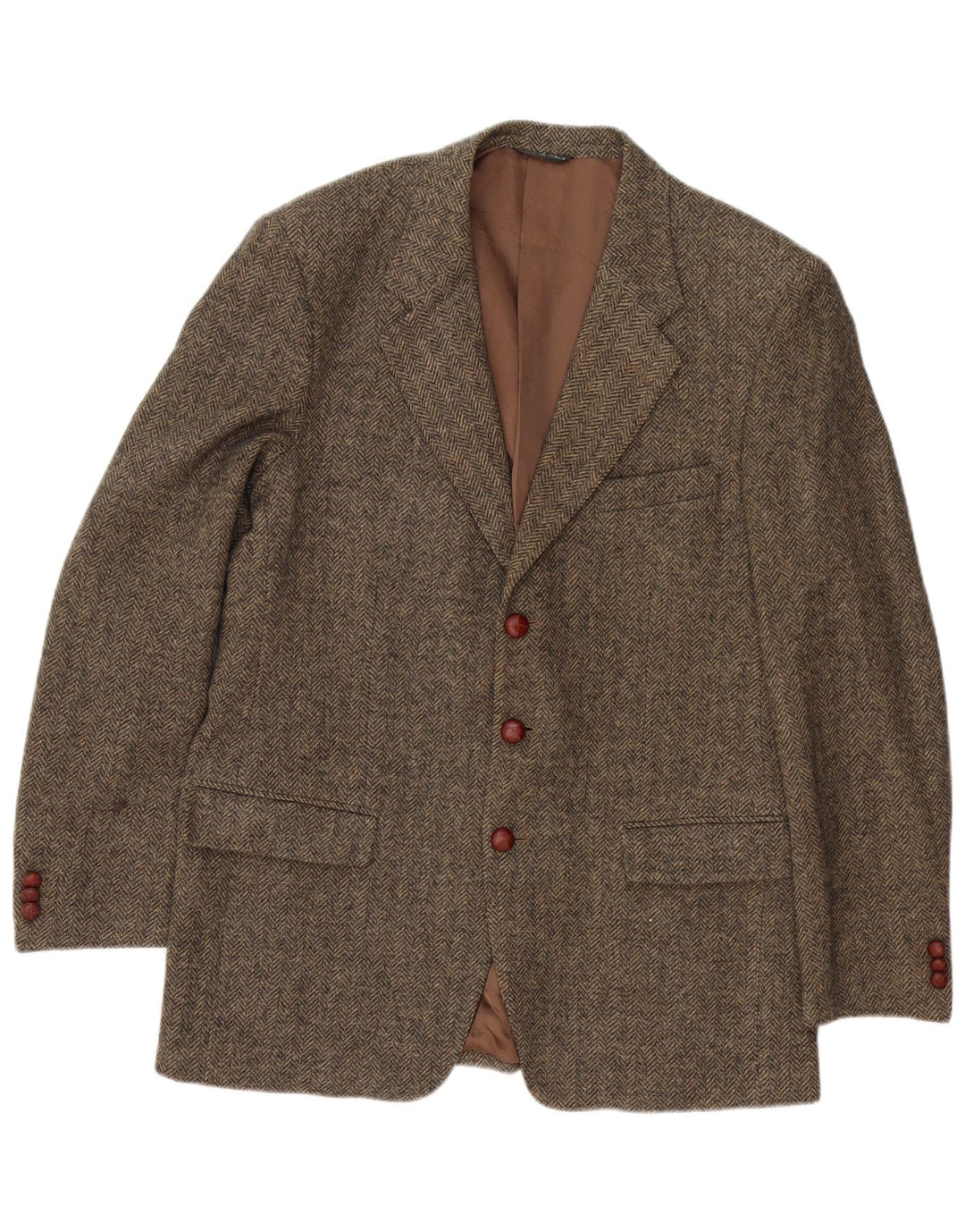 Jachetă Boggi pentru bărbați, cu 3 nasturi, IT 54 2XL, lână gri Herringbone