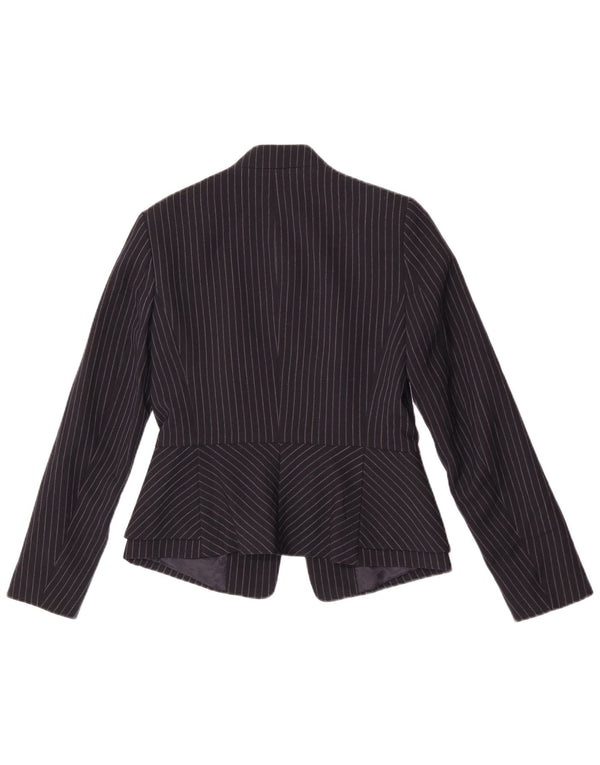 Jachetă Blazer pentru femei deschisă Zara UK 8 Mic bleumarin cu dungi