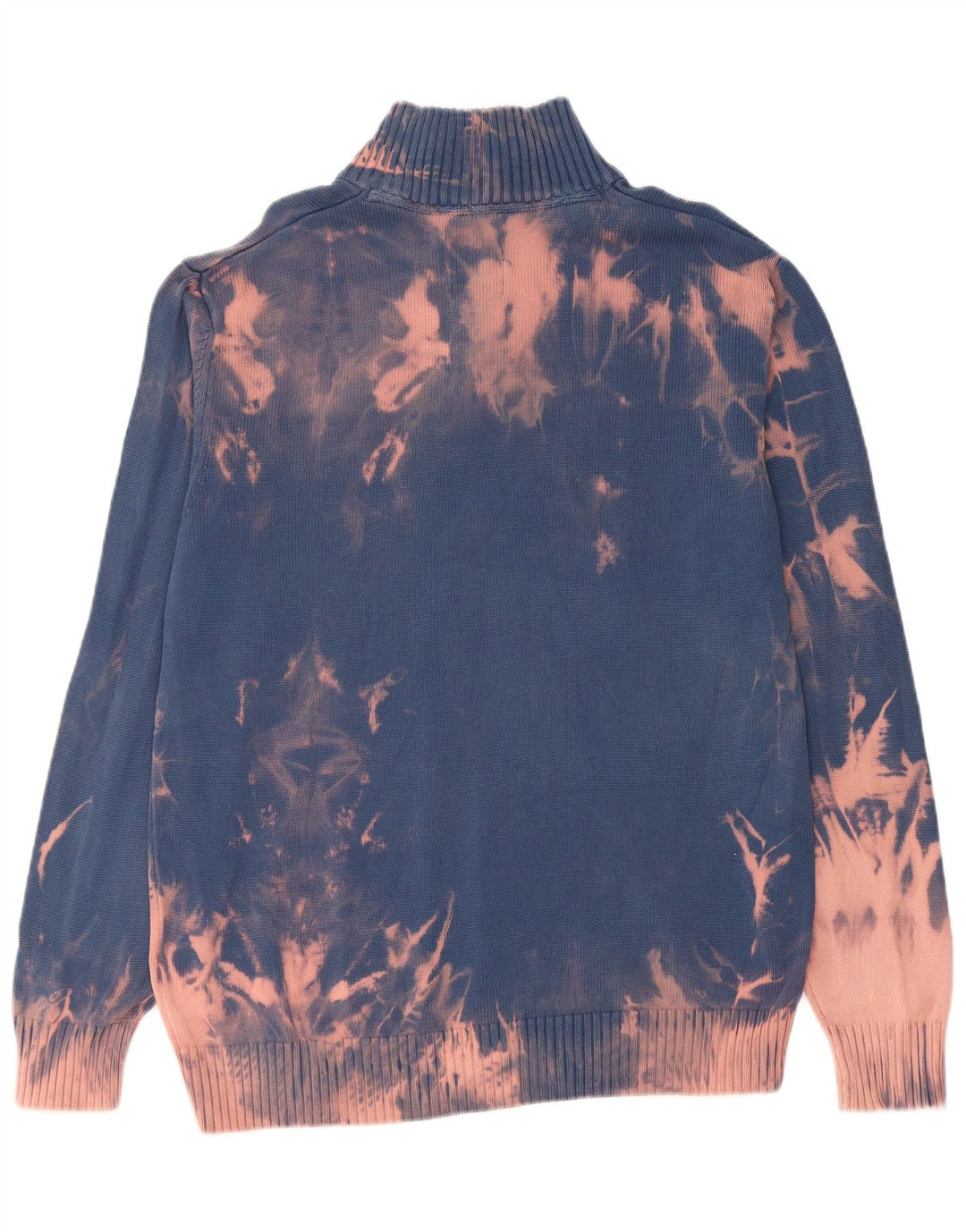 Pulover pentru bărbați TOM TAILOR, cu fermoar, cu gât, XL, bumbac cu vopsea cravată